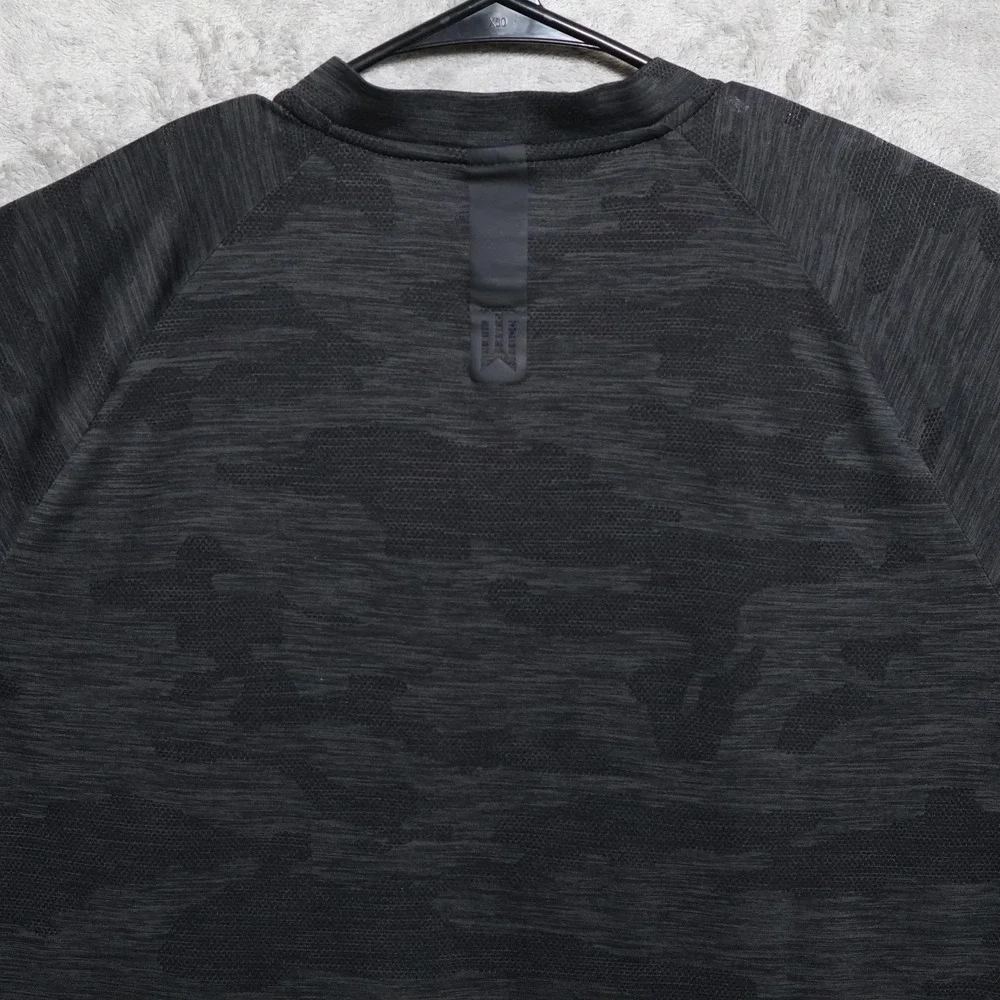 Nike Polo Shirt Mens Large Black Gray Camo Tiger Woods Golf Henley 932390-060 - Picture 4 of 11